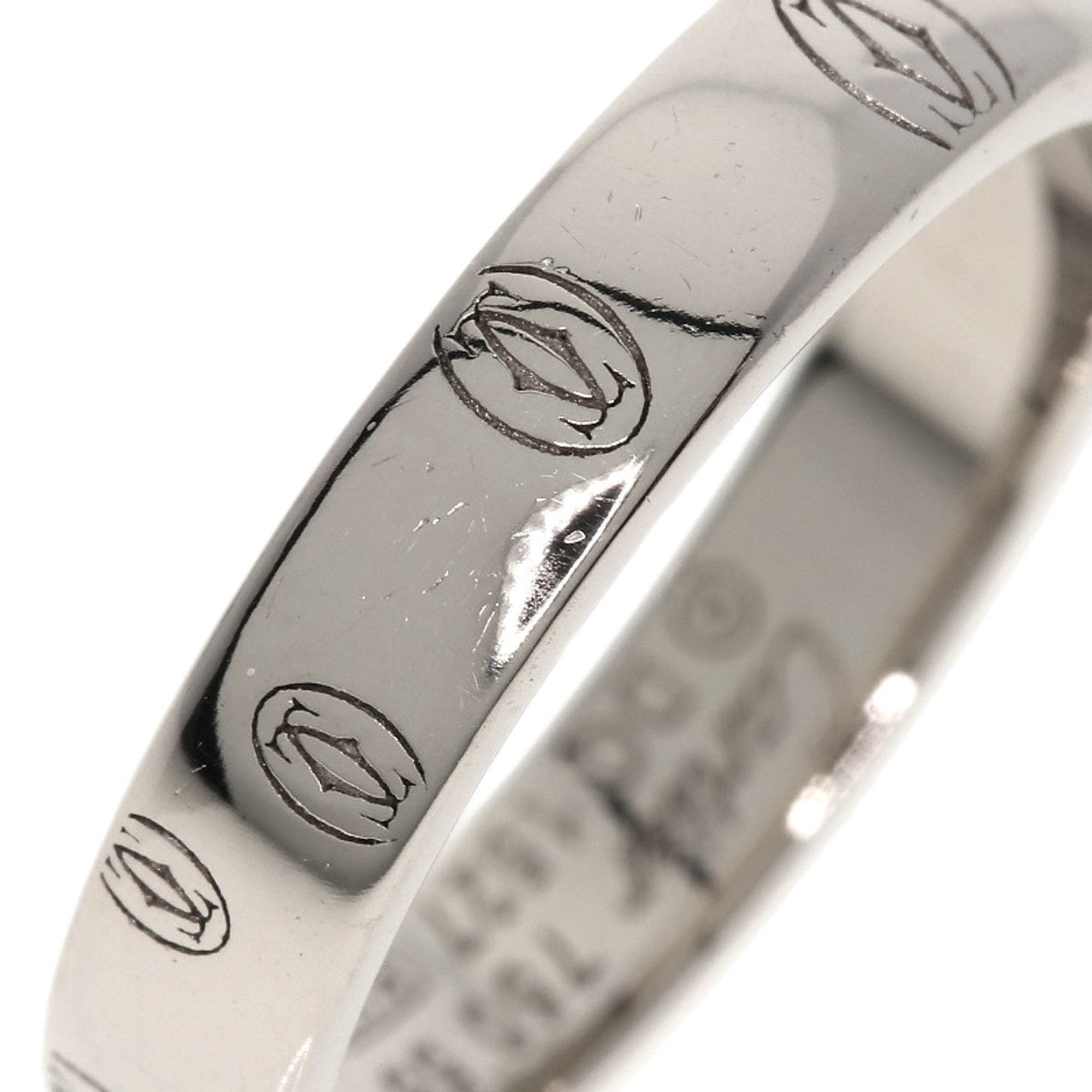 Pre-Owned Cartier Happy Birthday #55 Ring, 18K White Gold, Women's,  (Good)