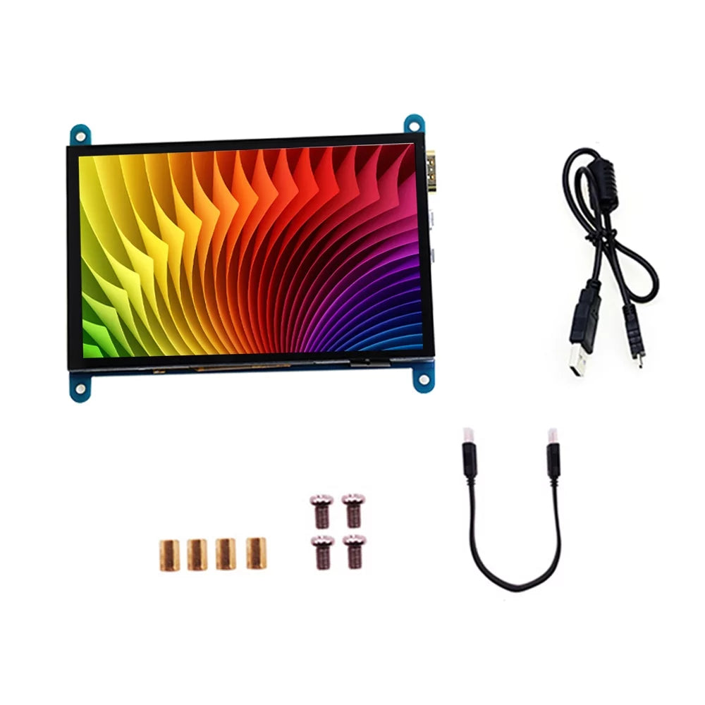 Andoer 5 Inch  Capacitive Touchscreen Display 800*480 Resolution Small Portable Monitor with   Interface Compatible with Raspberry Pi Tool