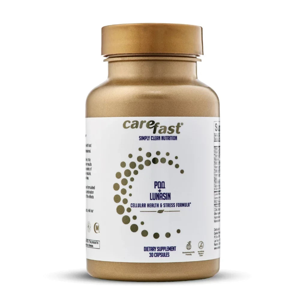 Carefast  Lunasin Vitality 20mg Pyroloquinoline Quinone, 10mg Bioactive LunaCell Supplement - Mitochondrial Biogenesis, Cellular Health & Stress Formula, Non- - 30 Dietary Capsules