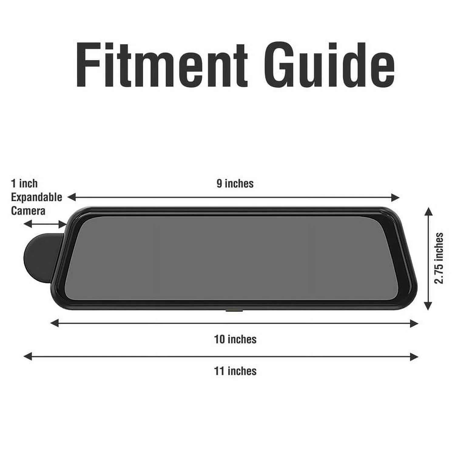 Arc4K 10" Rear-View Mirror Camera, Dual-Channel Front and Rear, Touchscreen, Parking Mode, Seamless Magnetic Mount Design