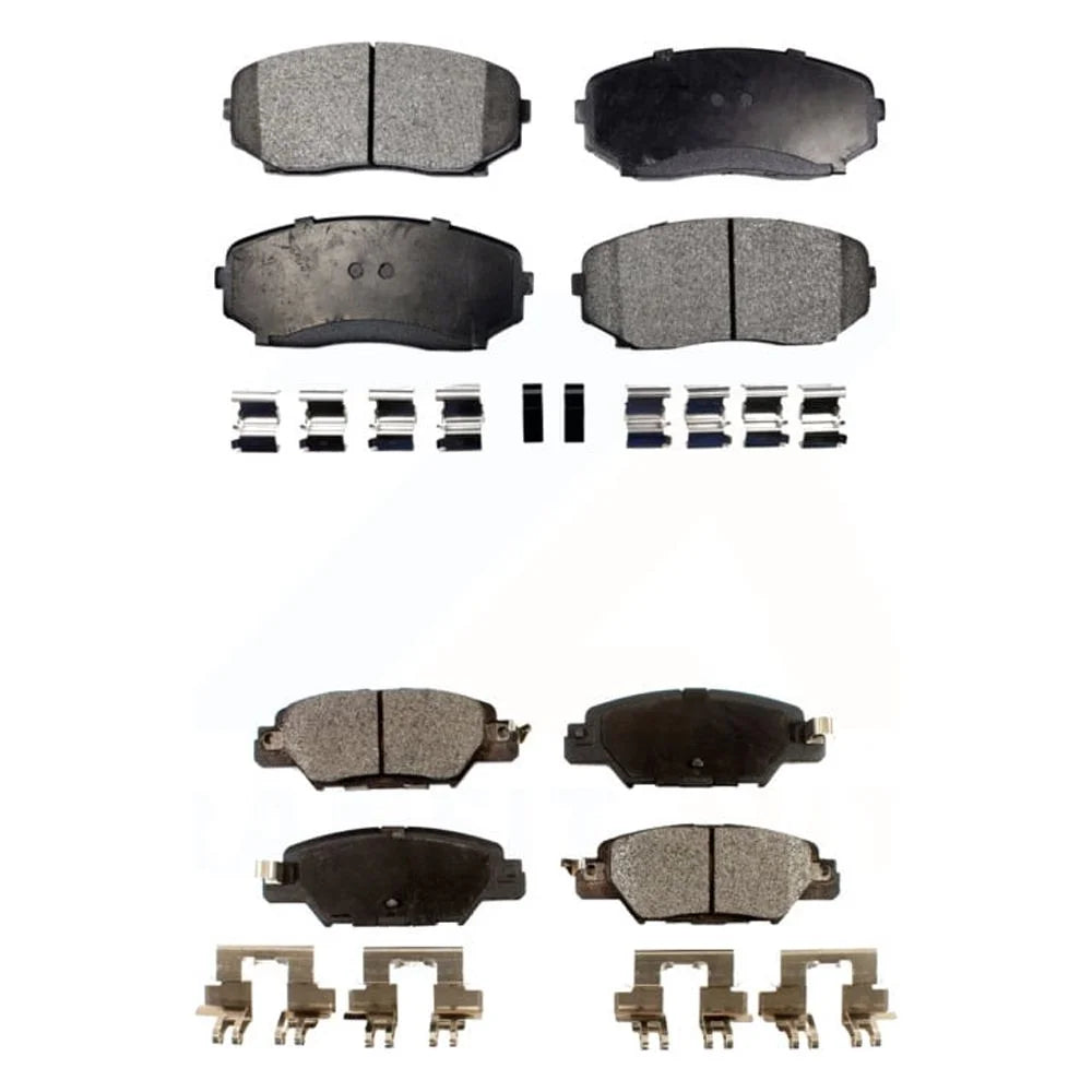 Front Rear Semi-Metallic Brake Pads Kit For 2019-2022 Mazda -5 Turbocharged -100515