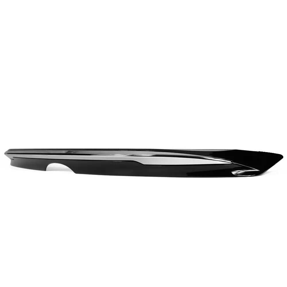 Ikon Motorsports Compatible with 18-23 Toyota Camry   Style Rear Trunk Spoiler Wing Gloss Black With Chrome Trim 2018 2019 2020 2021 2022