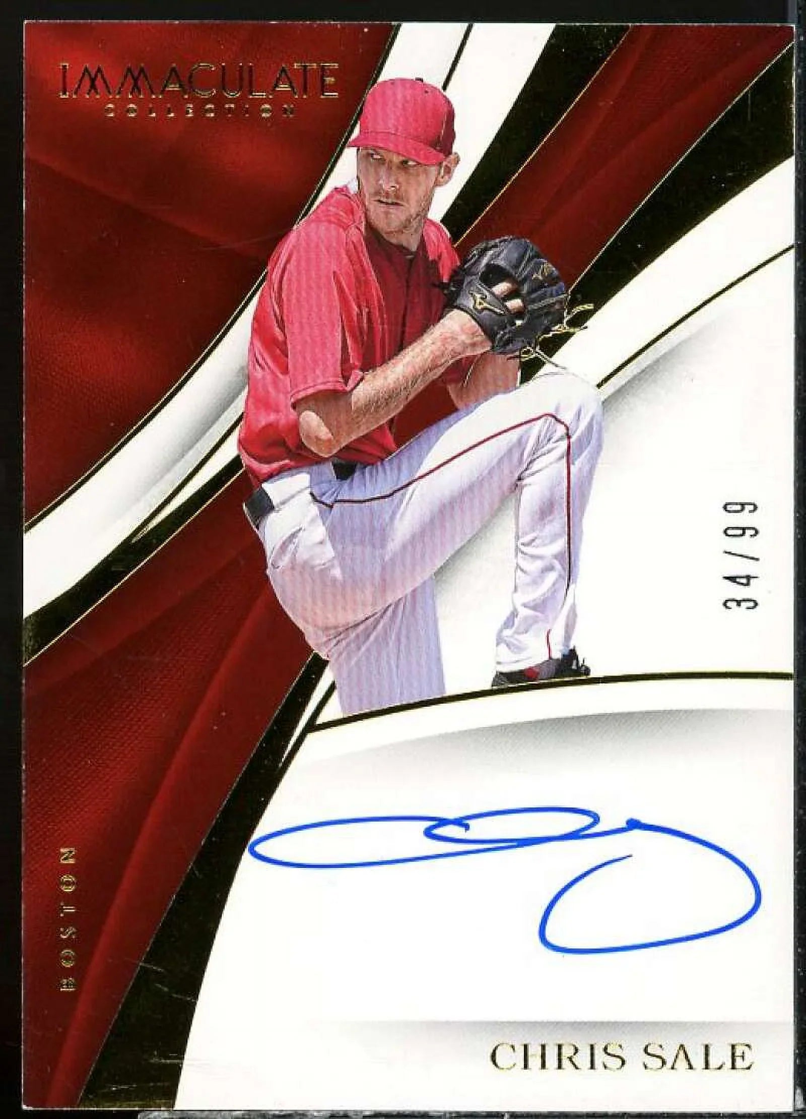 Chris Sale Card 2017 Immaculate Collection Immaculate Signatures #12