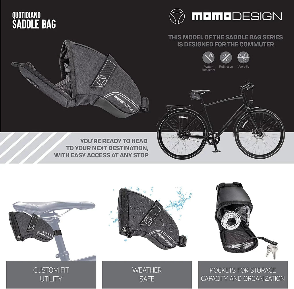 Bike  Saddle Bag  Weather Safe  Perfect for Storage  Led Tail Light & Reflective Design  Capacity of 1.2 L