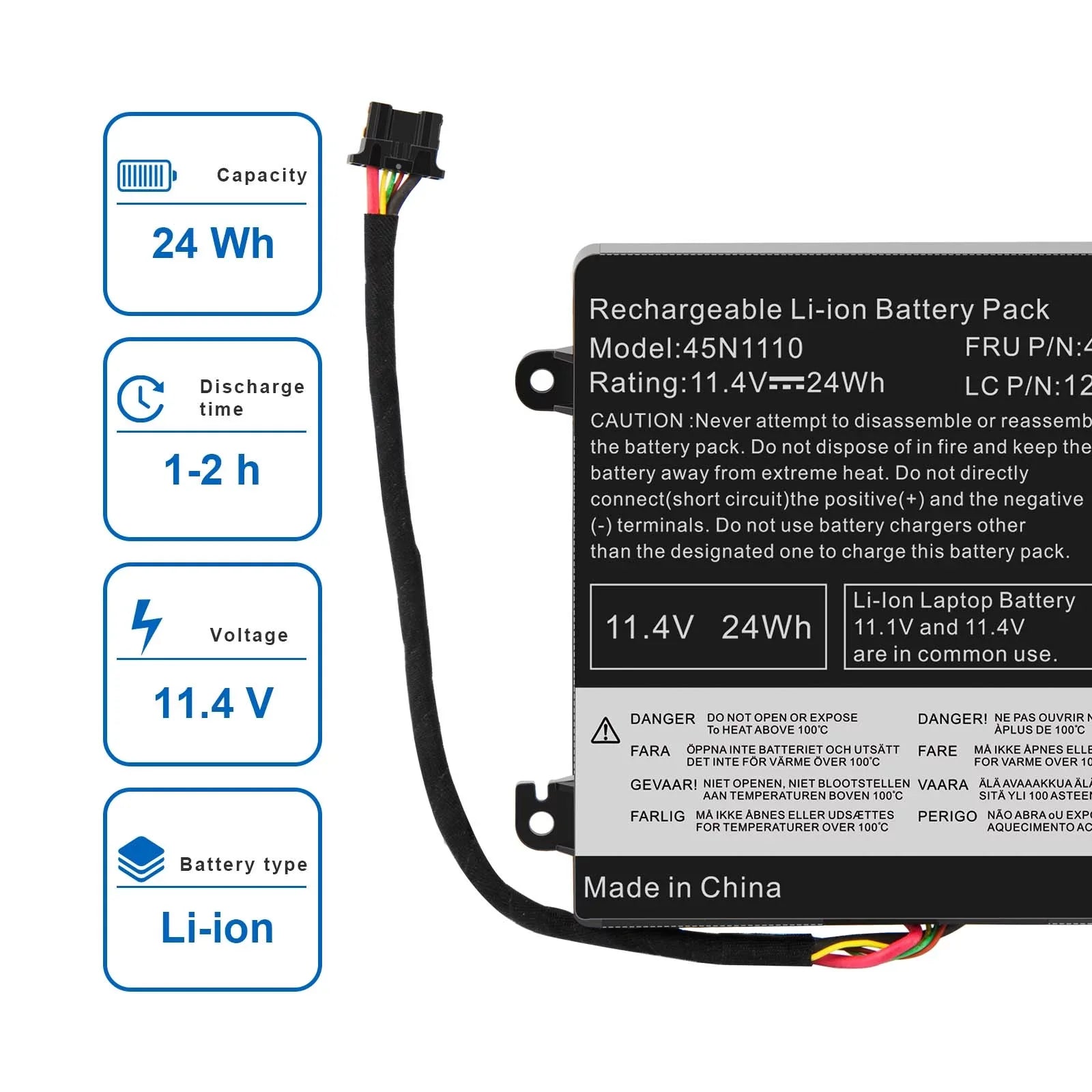 Battery for Lenovo ThinkPad T440S T440 T450s T460 X240 S440 S540   45N1112 / 45N1113