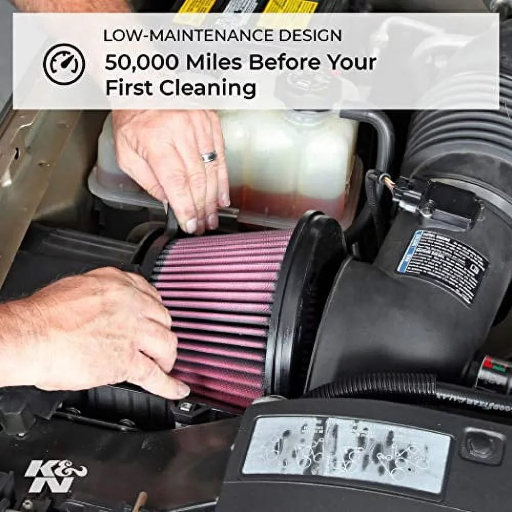K&N Universal Clamp-On Engine Air Filter: Washable and Resuable: Round Tapered; 6 in (152 mm) Flange ; 6 in (152 mm) Height; 7.5 in (191 mm) Base; 4.5 in (114 mm) Top , -1048