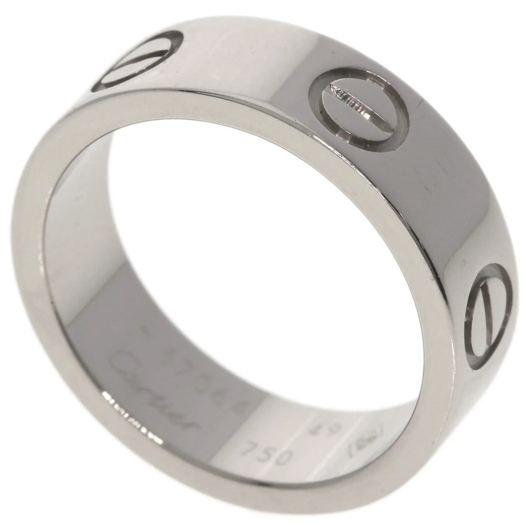 Pre-Owned Cartier Love Ring #49 Ring, K18 White Gold, Women's  (Good)