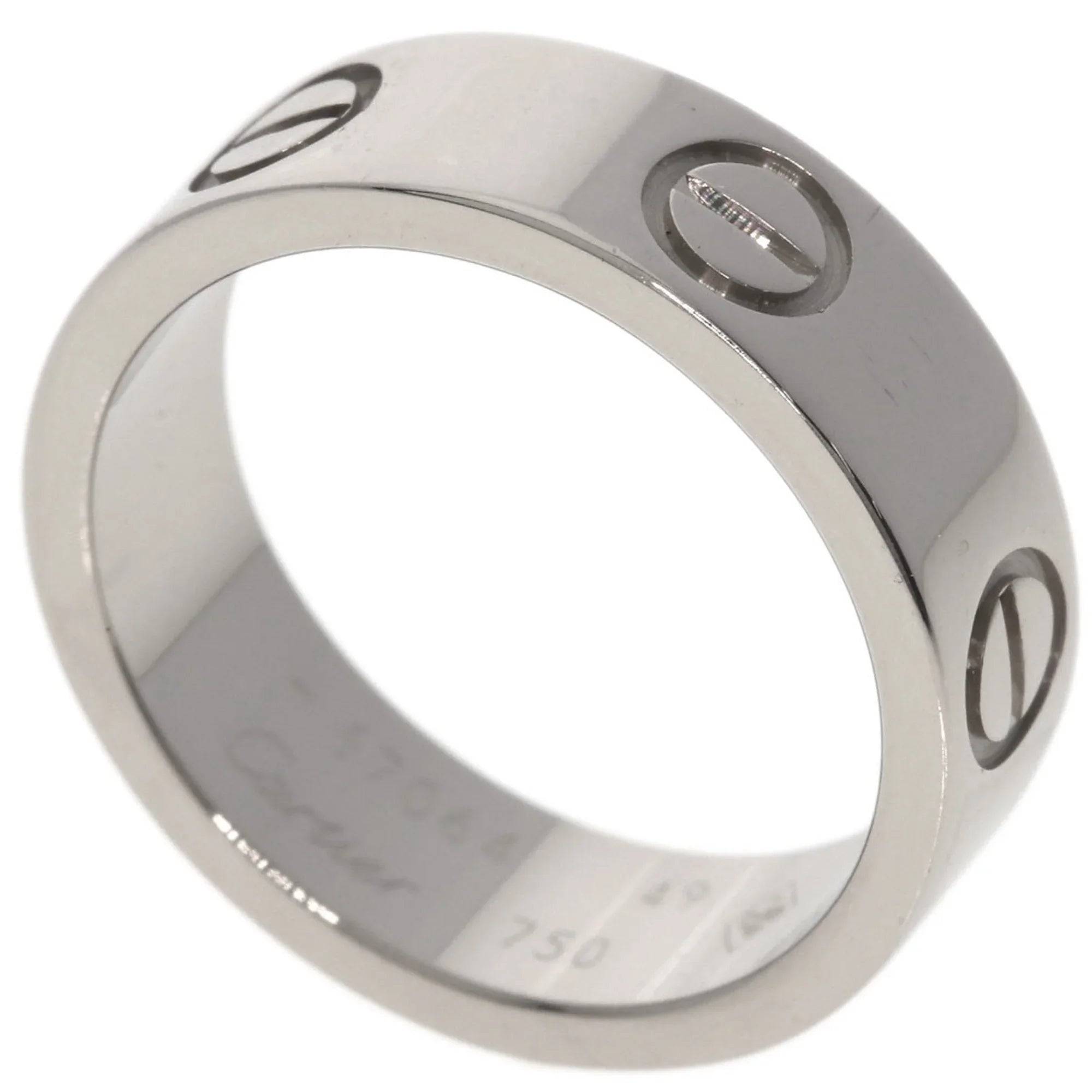 Pre-Owned Cartier Love Ring #49 Ring, K18 White Gold, Women's  (Good)