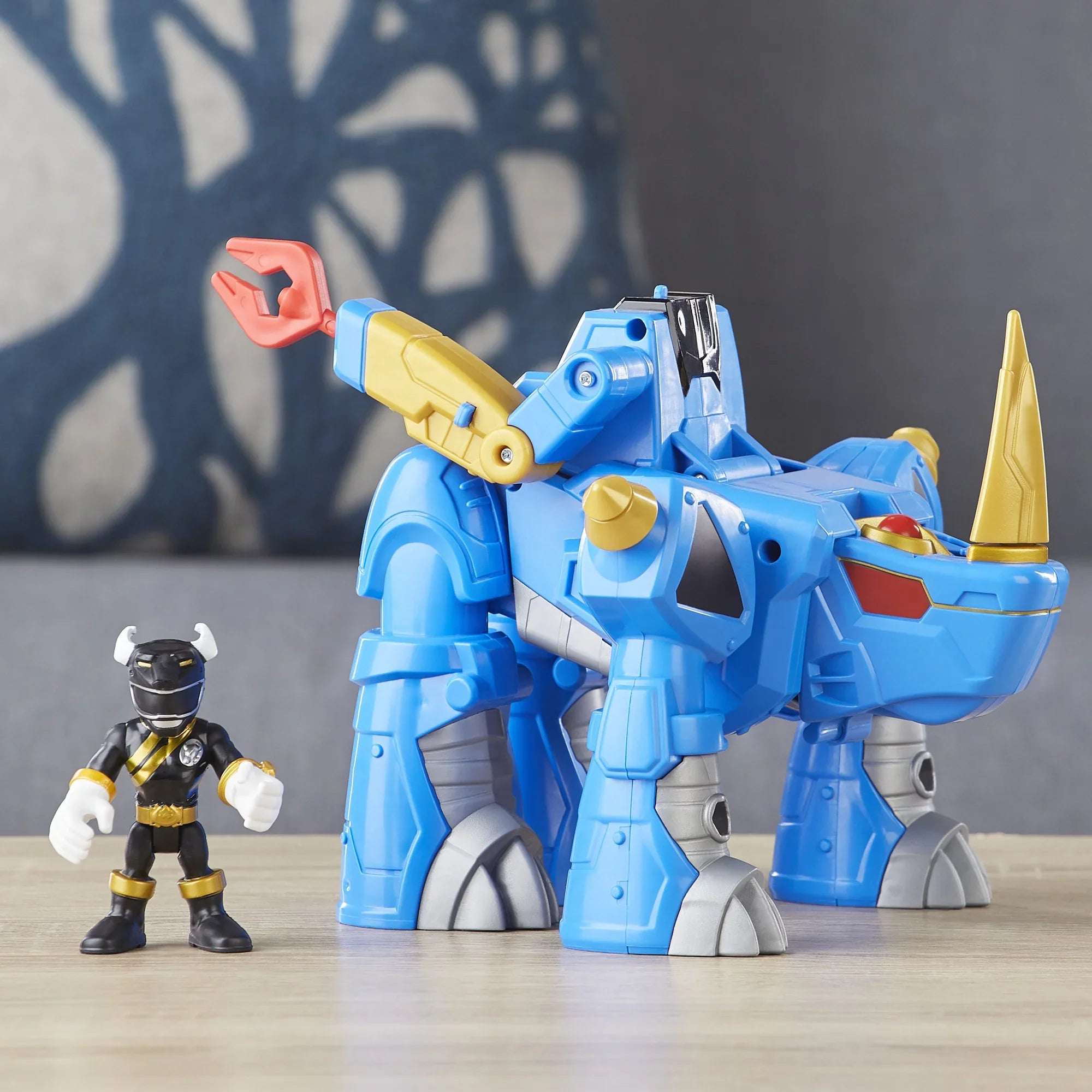 Playskool Heroes Power Rangers Morphin Zords Black Ranger & Rhino Zord