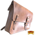 89HS Motorcycle Bike Right Side Saddle Bag Leather Softail Rigid Hilason