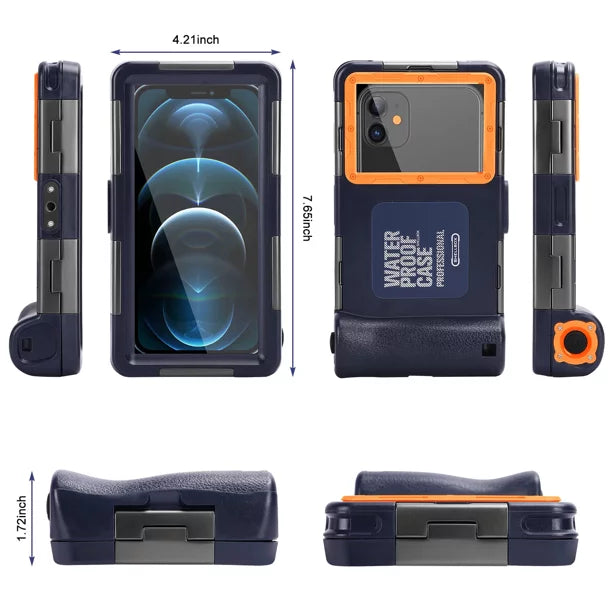 UrbanX Professional [15m/50ft] Swimming Diving Surfing Snorkeling Photo Video Waterproof Protective Case Underwater Housing for Micromax Bolt Selfie Q424 And all Phones Up to 6.9 Inch  with Lanyard