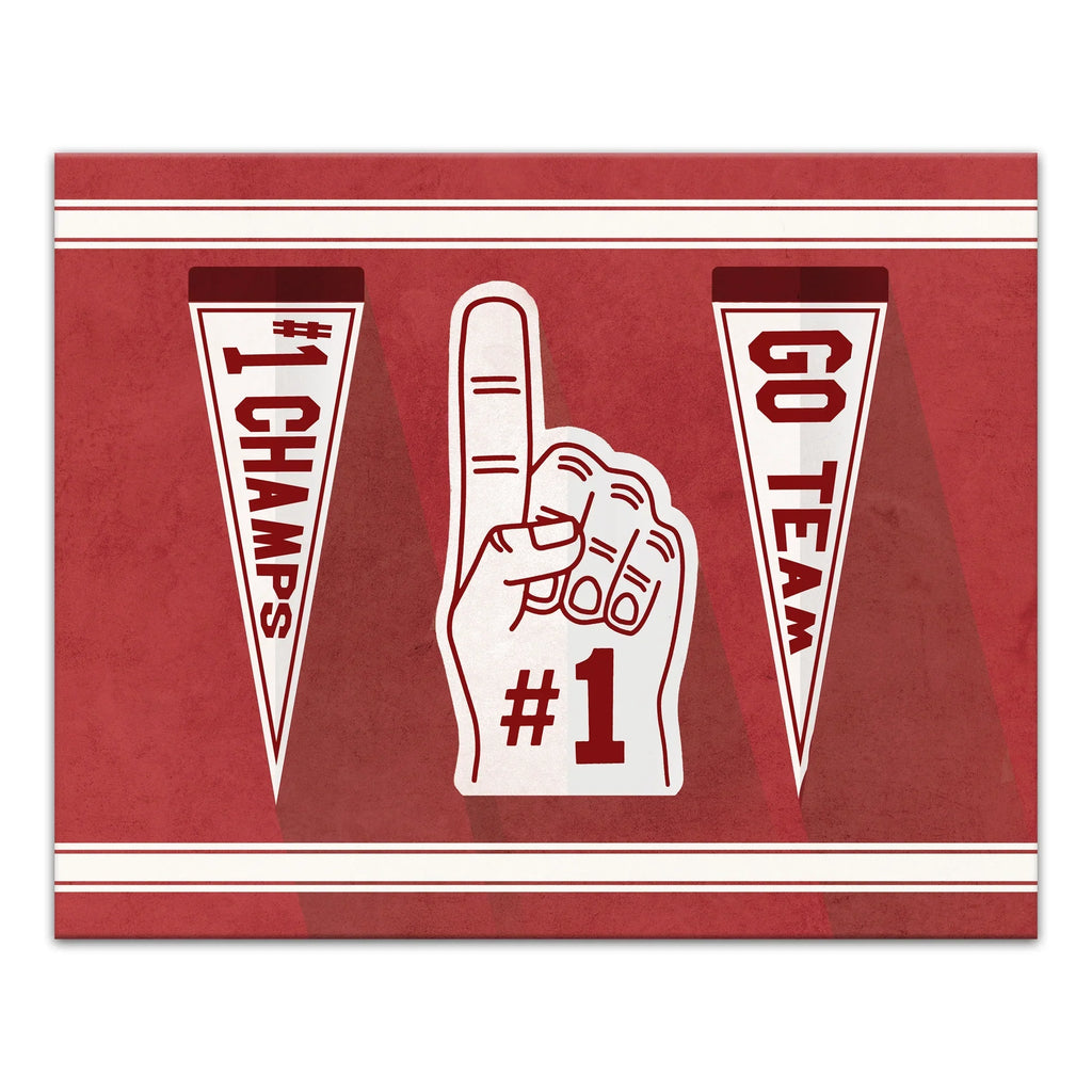Creative Products Number One Fan 16x20 Canvas Wall Art
