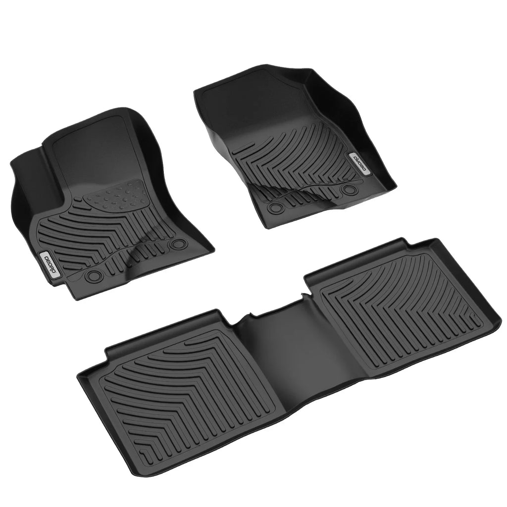 Ledkingdomus  Rubber Front & Rear for 2014 2015 2016 2017 2018 2019 Toyota Corolla Floor Mats Set All-Weather Protection