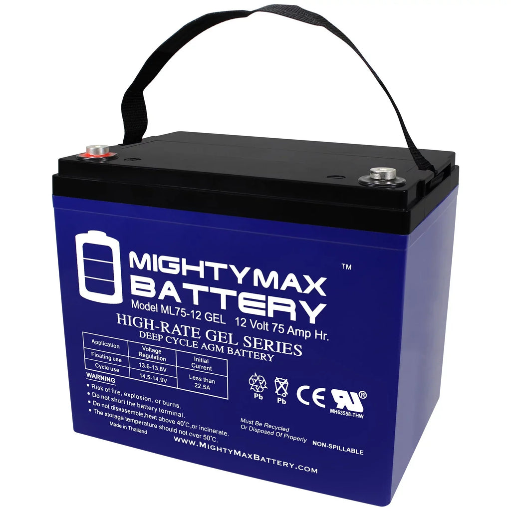 12V 75AH  Battery Replacement for Quantum Q6000Z,Pediatric, R-4000