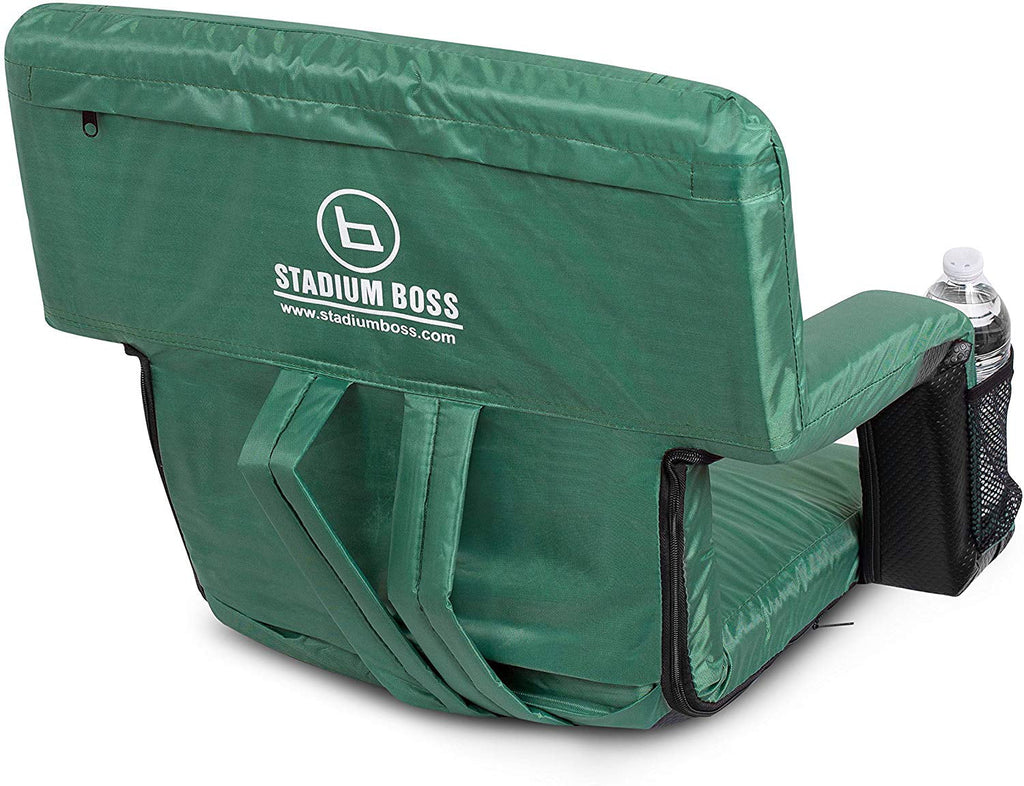 Stadium Seat Reclining Bleacher Chair Folding - Dark Green