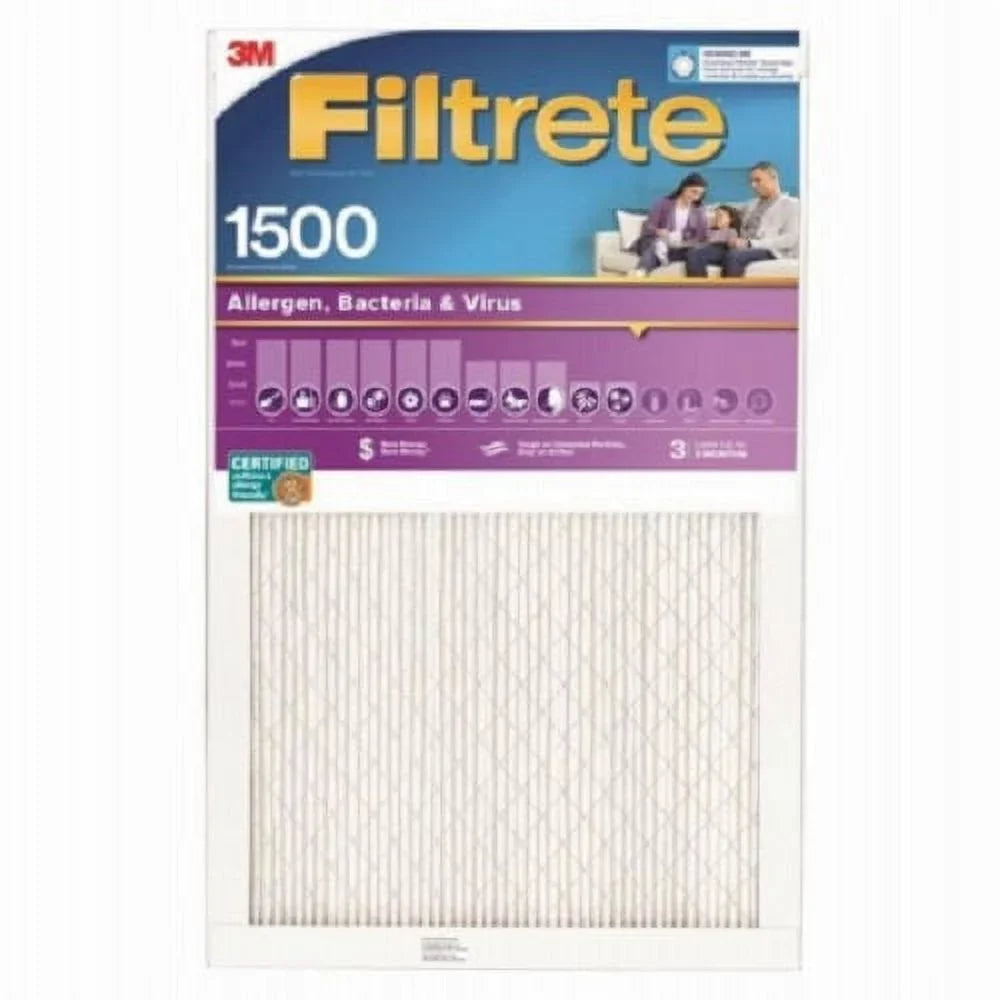 3M Filtrete 2017-4 Purple 18" x 18" x 1"  1500 3 Month Air Filter - Quantity of 4