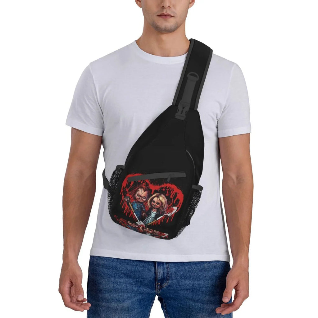 Bride Of Chucky Play Chest Bags Crossbody Sling Backpack Unisex Travel Hiking Daypack Shoulder Bag Gifts For Women Men