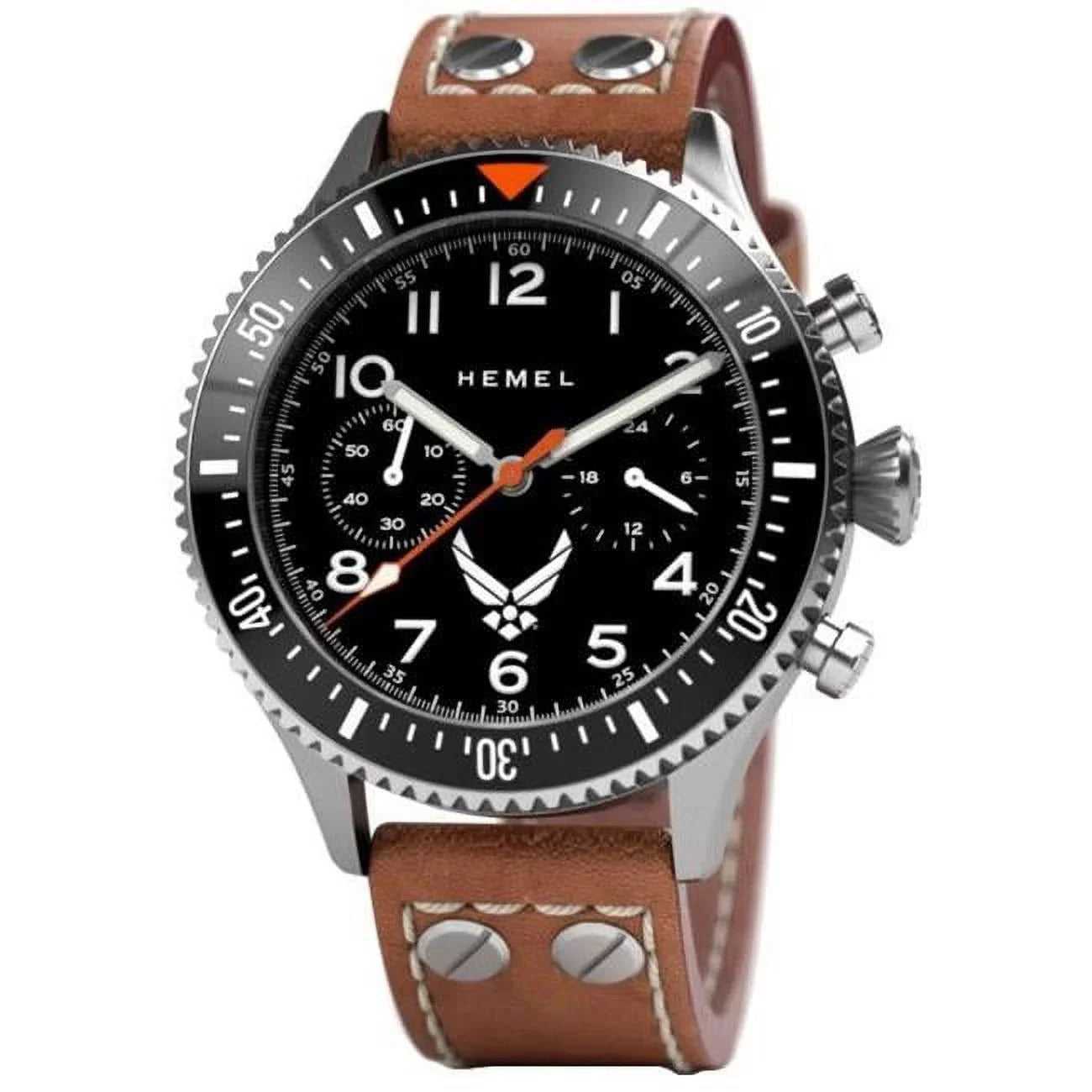 Hemel   Special Edition Misson Objectives Black with Super-LumiNova C3 Dial Quartz 100M Men Watch for Adult - White