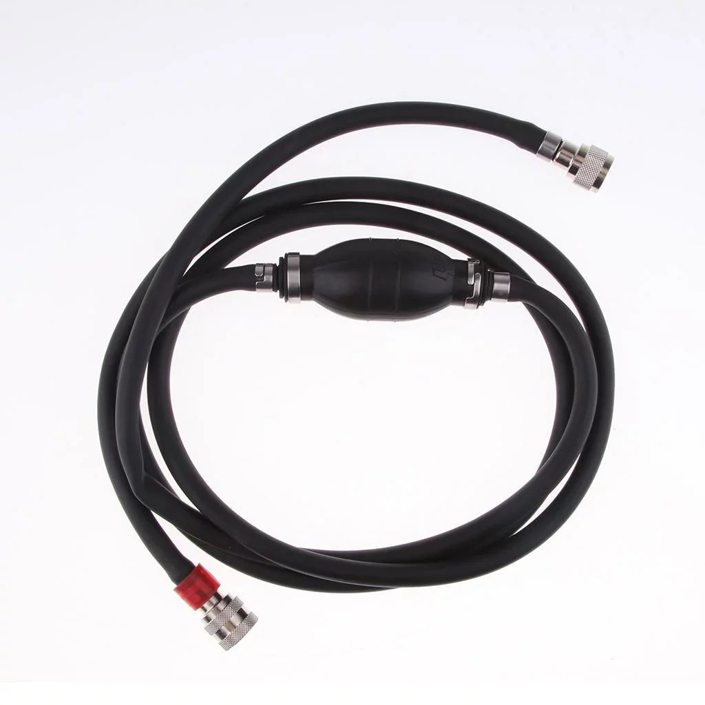Fuel Line Assembly Hose Line Marine Outboard Boat Motor Fuel Assembly 8FT Black - Suitable for Boats, RVs, Tractors, and Caravans