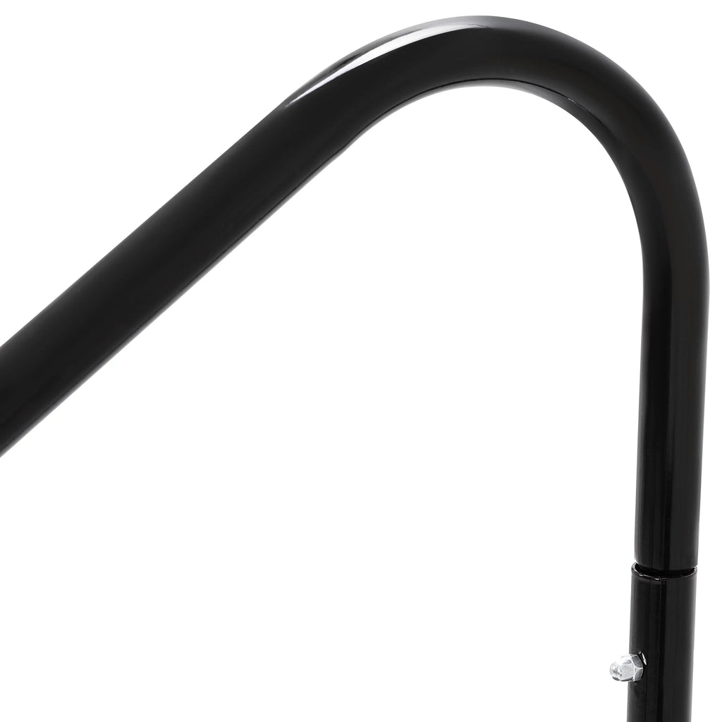 Universal 3 Steps Stairs Steel for  Travel Trailer Camper Trailer W/ Side Load Hand-railing Armrest Hand Rail