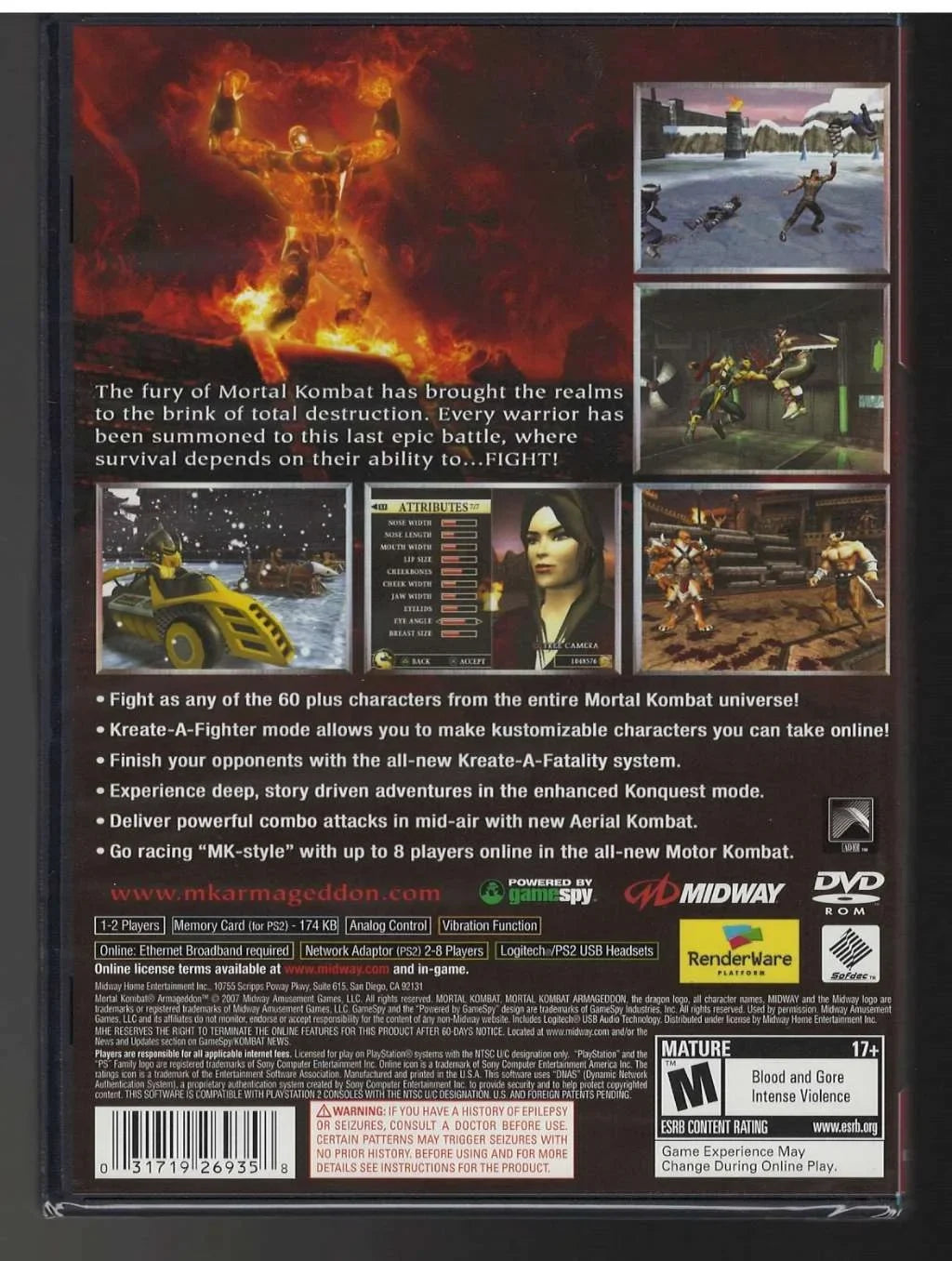 Mortal Kombat: Armageddon (Greatest Hits) PS2 (Brand New Factory Sealed  Versi-031719269358
