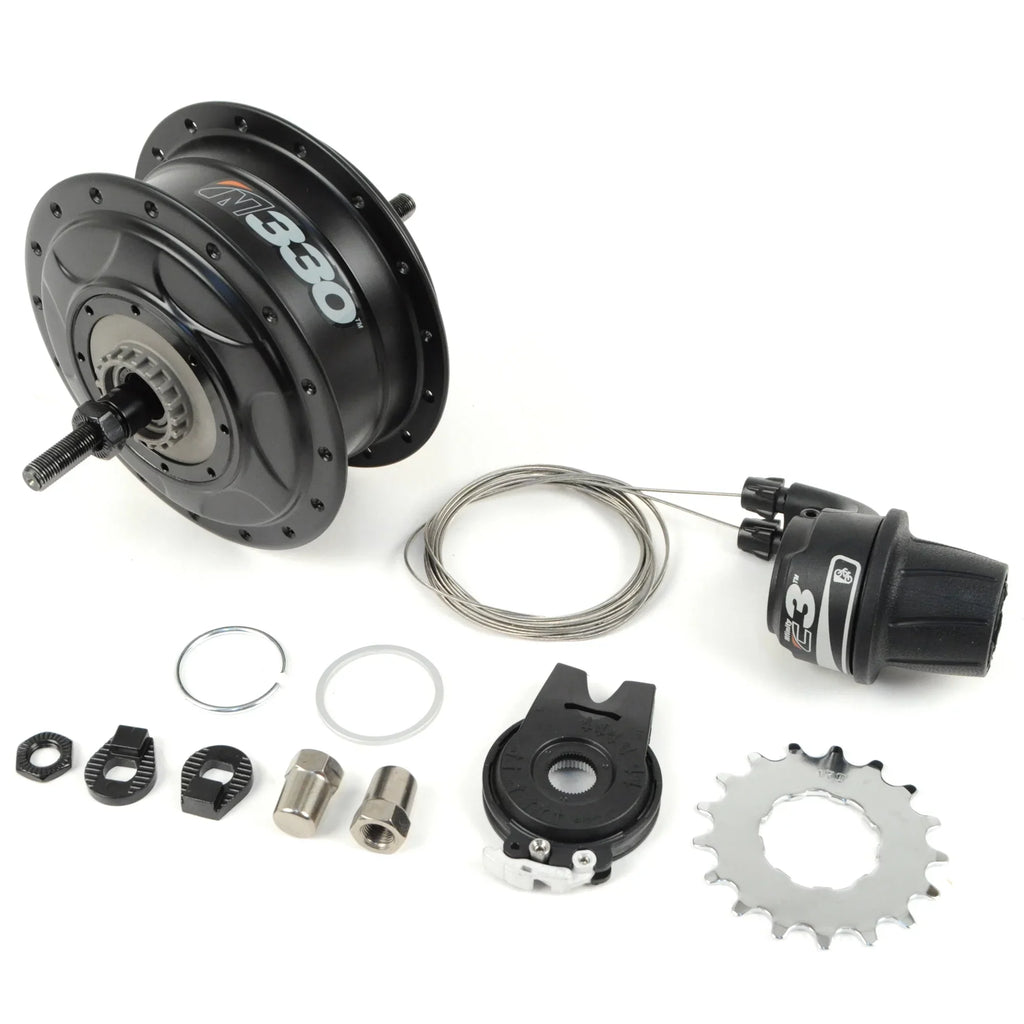 NuVinci N330  Internal Gear Bicycle Rear Hub Black 32h Roller Brake // New C3