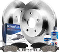 Detroit Axle - Rear Brake Kit for Dodge Grand Caravan Journey Chrysler Town & Country  Routan Ram C/V [w/ Piston Calipers] Disc Brake Rotors Replacement Ceramic Brakes Pads: 12" inch Rotor