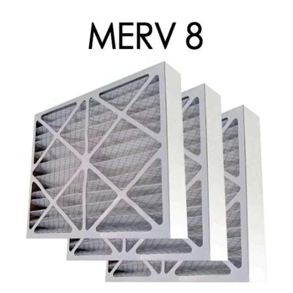 16x20x4  8 Pleated Air Filter 3PK | 15.5x19.5x3.625 - Actual Size
