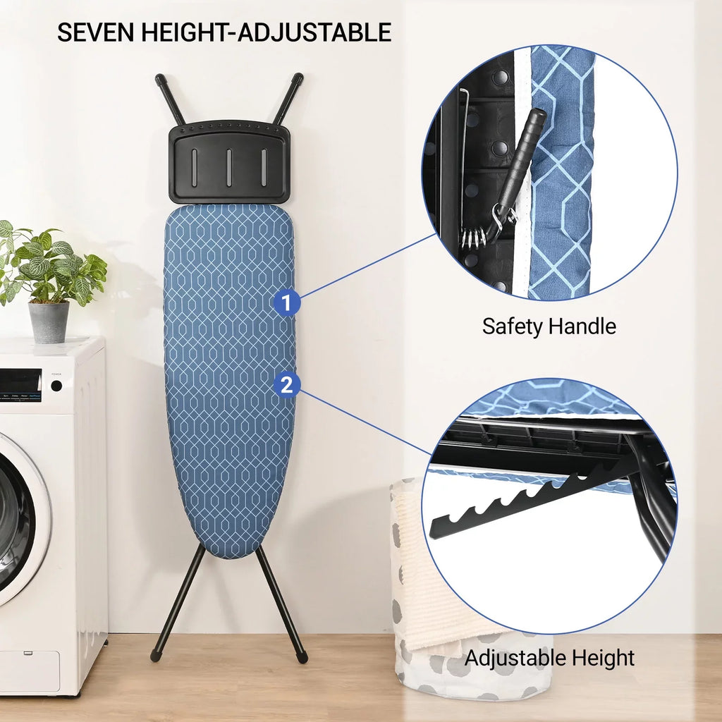 Kingrack Ironing Board,Iron Stand with Iron Rest, 7 Levels Adjustable Height,36"x13"