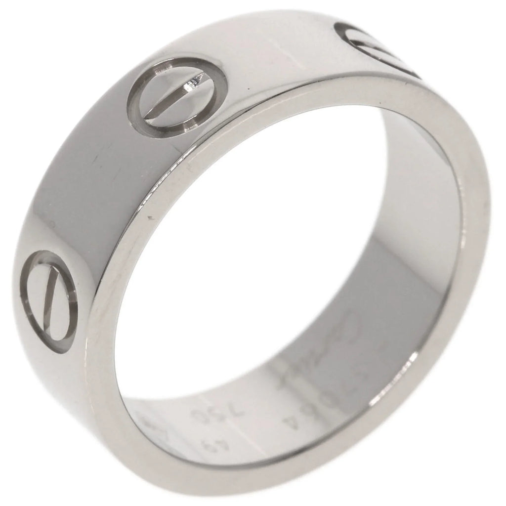 Pre-Owned Cartier Love Ring #49 Ring, K18 White Gold, Women's  (Good)