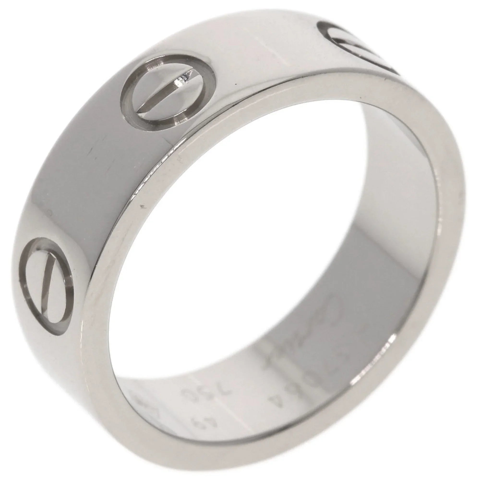 Pre-Owned Cartier Love Ring #49 Ring, K18 White Gold, Women's  (Good)