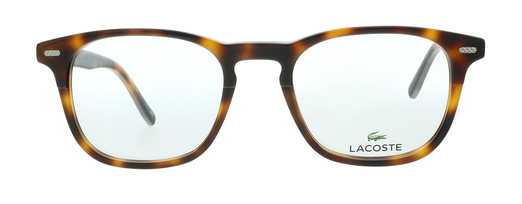 Lacoste L2832 214 Havana Modified Rectangle Eyeglasses for mens
