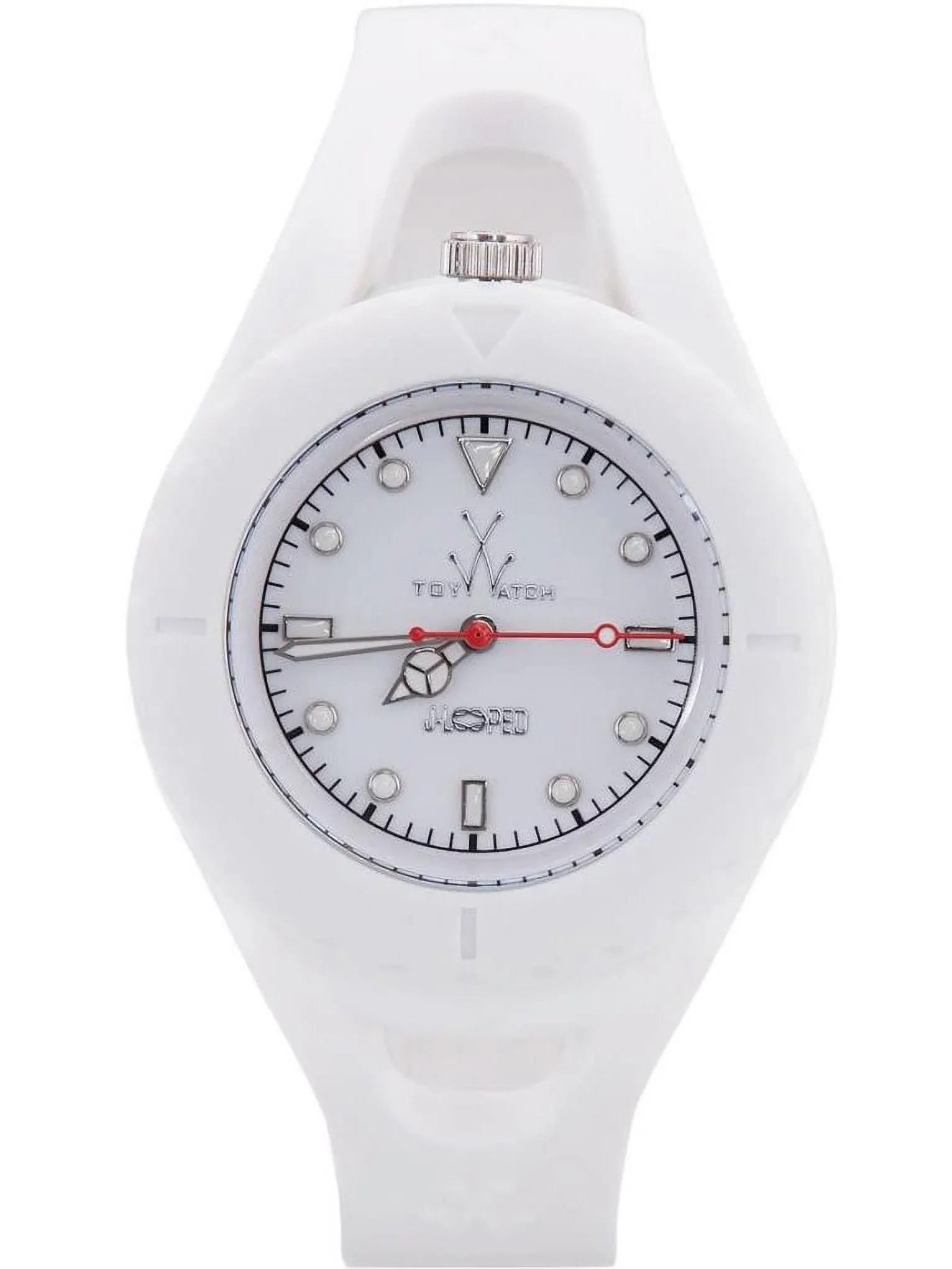 Women's 40mm White Silicone Band Steel Case Quartz Analog Watch JL01WH
