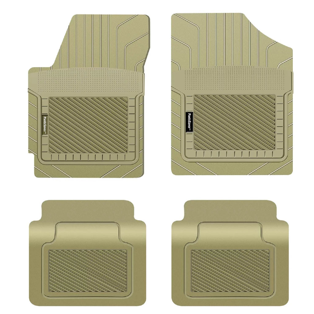 PantsSaver Custom Fit Floor Mats for Genesis GV60 2023 All Weather Protection -4 Piece Set (Beige)