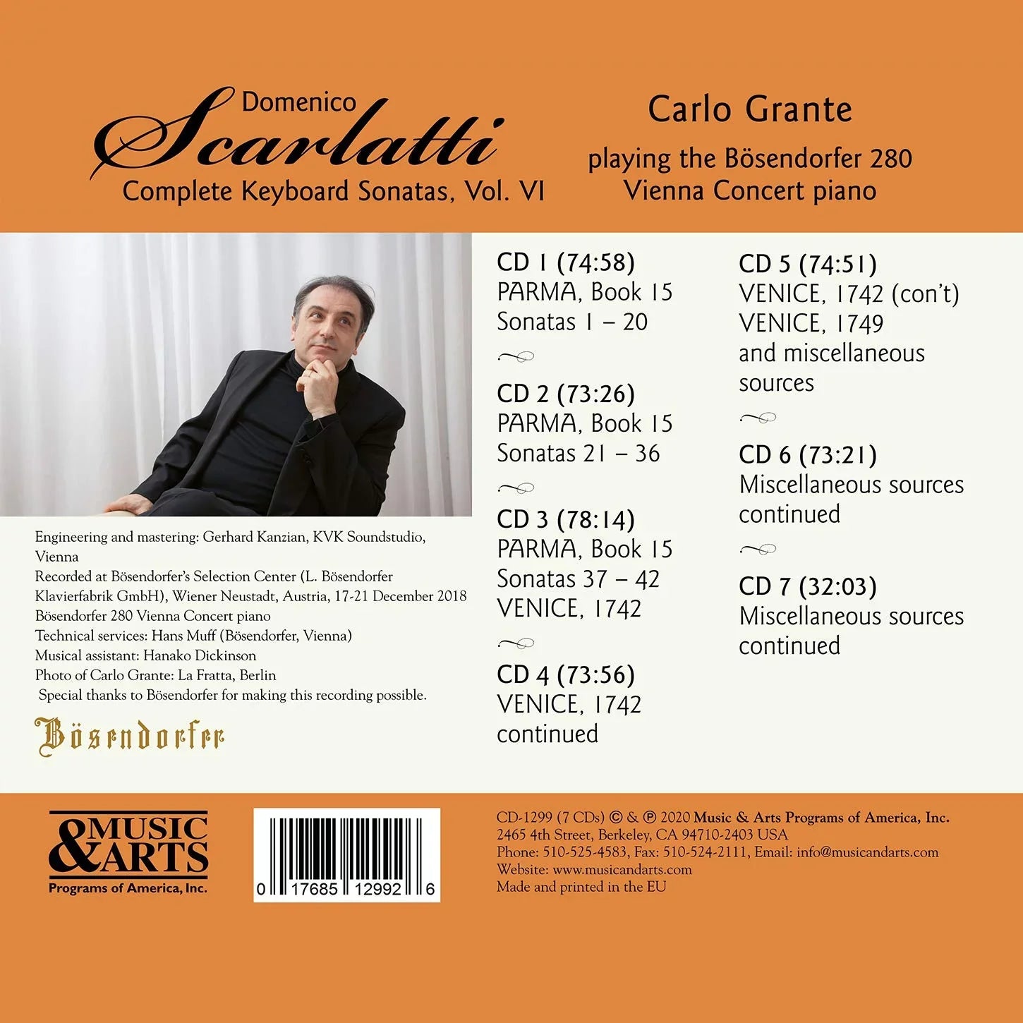 Scarlatti / Grante - Complete Keyboard Sonatas 6 -