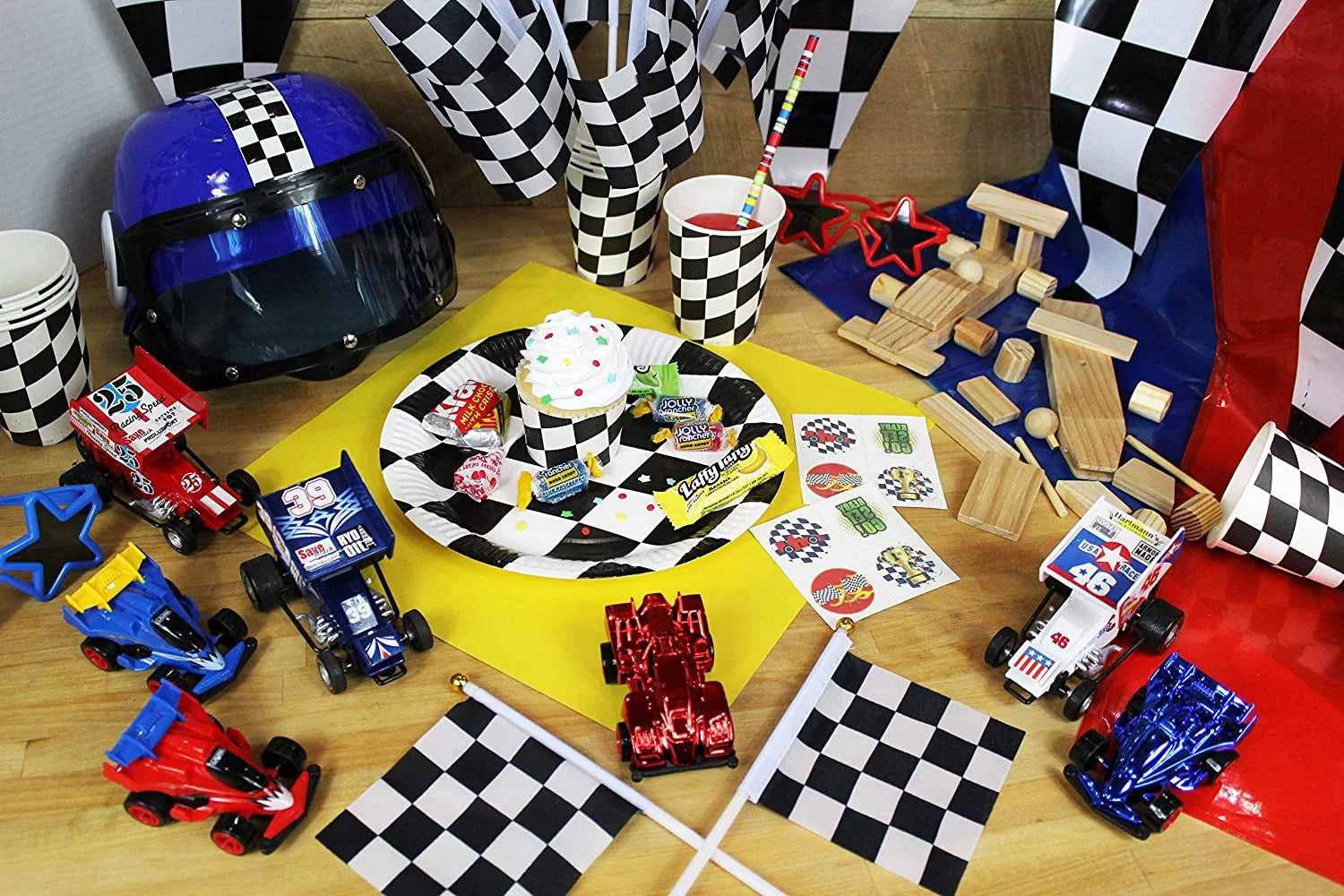 Sprint Car Pull Back Racing Toy Cars with Decals - Pack of 8