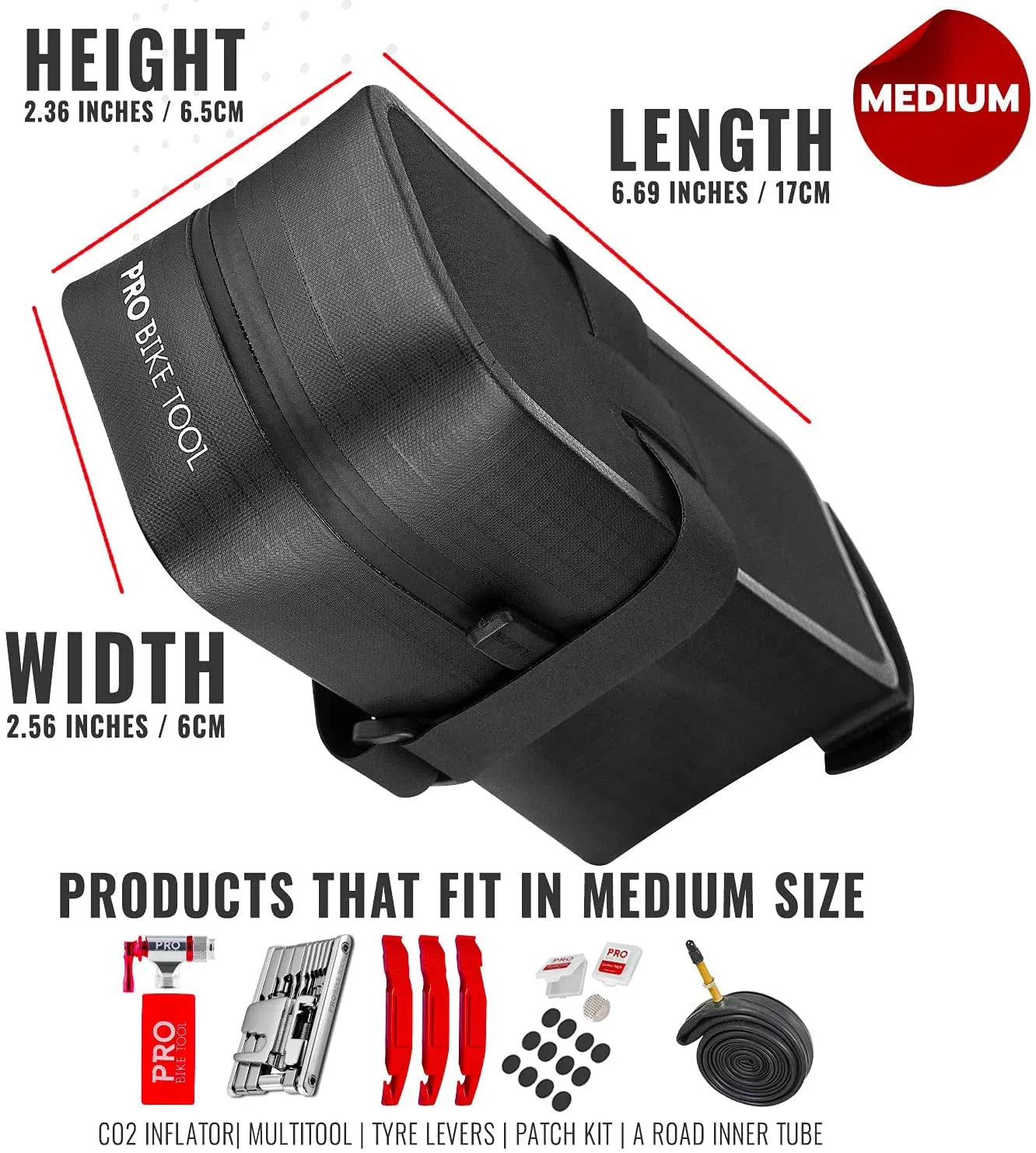 Bicycle Saddle Under The Seat Bag (Large)
