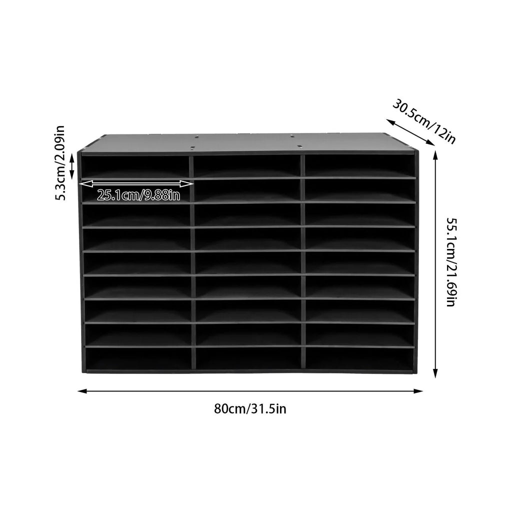 27 Slots File Sorter Literature Organizer Mail Paper Storage Holder Open Design