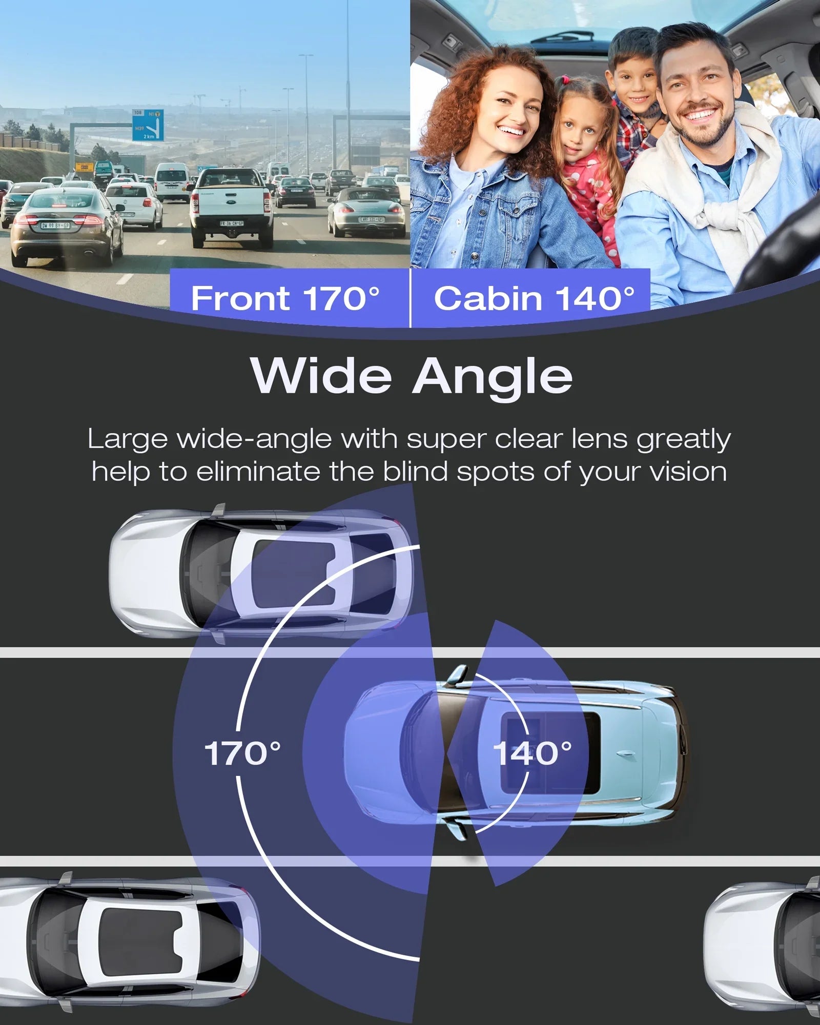 Dash Cam 1080P  1.5 Inch  Display Car Camera , Night Vision Car Camera ,Parking Mode, G-Sensor, Loop Recording,
