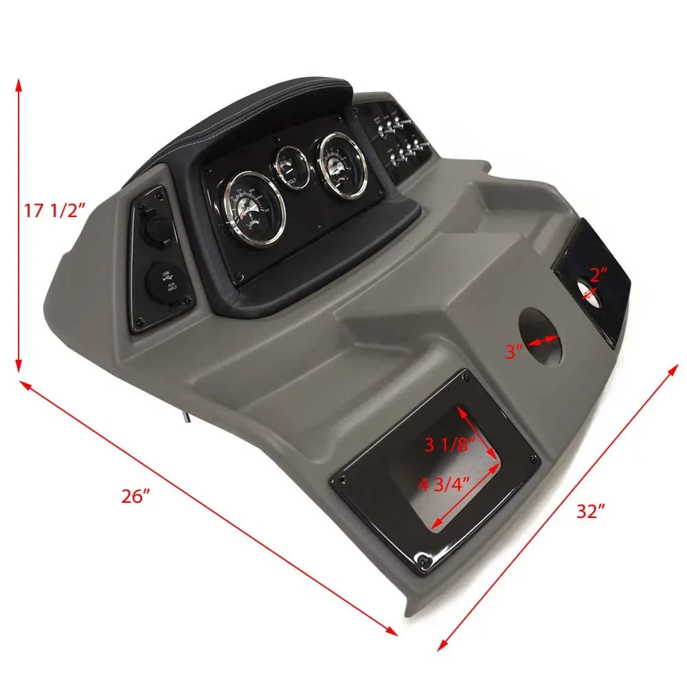 Lowe Boat Dash Console Panel 2249445 | Teleflex Mercury 32 Inch Gray
