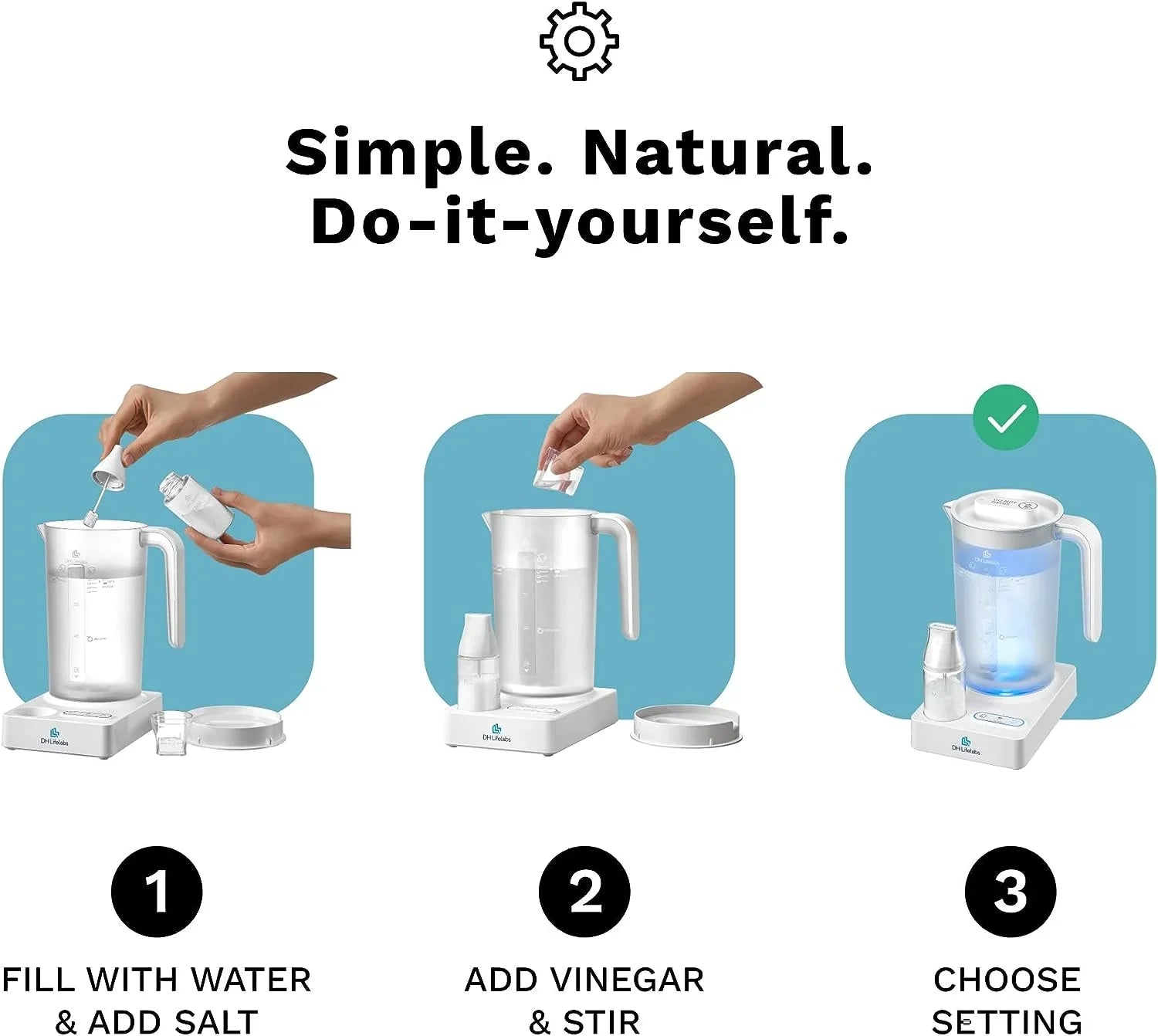 Lifelabs | Aaira Surface Multi - Purpose Cleaning & Disinfectant  Generator | Eliminates 99.9% of Germs | Odor Eliminator Mold Mildew Pets Smoking | Create Household Cleaner Supplies at Home