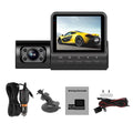 Walmeck Dash Camera,Clear Car Rearview 3 Cameras Car Camera Auto Car Rearview Mirror Video Car Camera Auto ty Dash Cam 2in Car Video Auto Safety 2in Clear Car Cameras Dash Cam 170°Wide