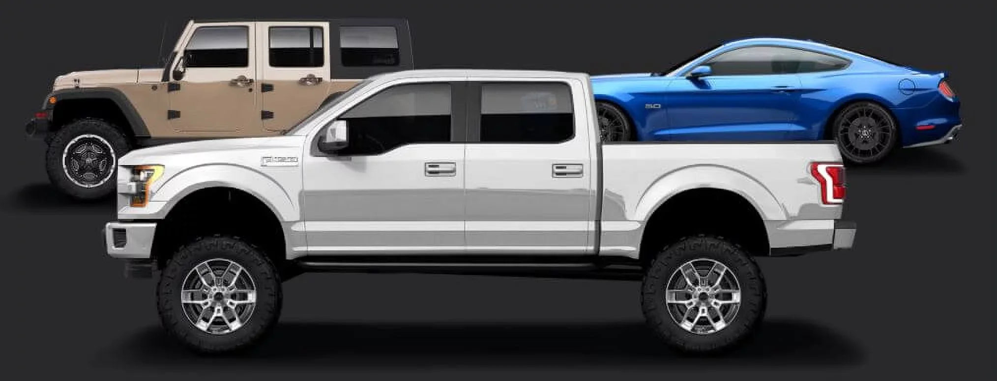 Carroll Shelby Wheels CS45 - 20 x 9 in. - 12mm Offset - Chrome Powder with Black Inserts Fits select: 2005-2020  F150, 2021  F150