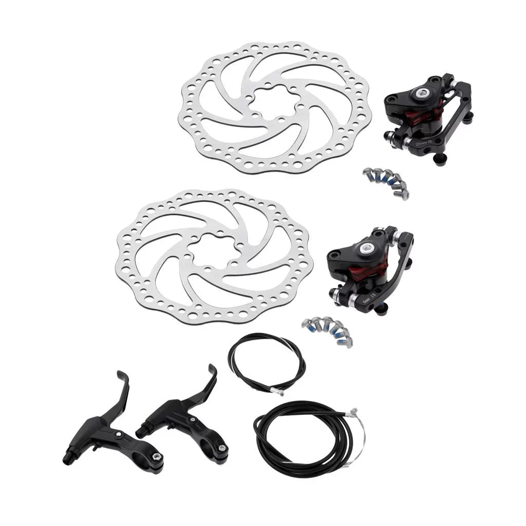Bike Mechanical Disc Brake Front And Rear 160mm Whit Bolts And Cable