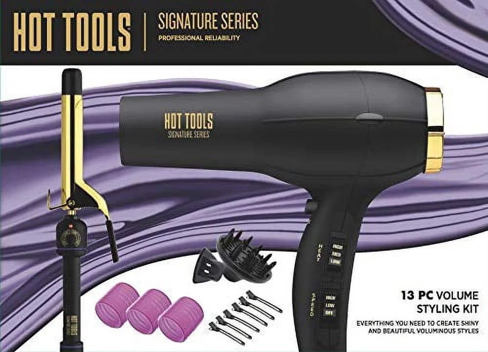 Hot Tools Signature Series 13 Pc. Volume Styling Kit Box Bundle