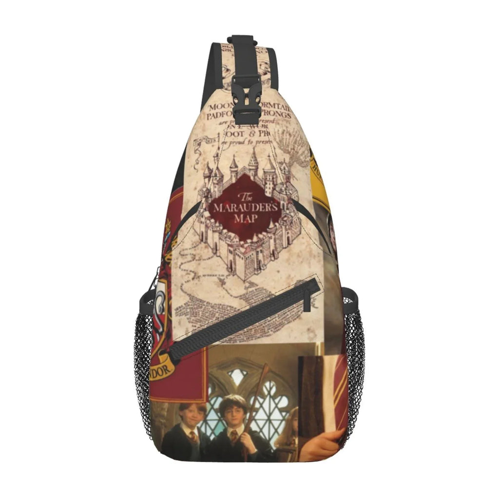 Logo Harry Potter Sling Bag Crossbody Backpack Chest Bags Diagonally Travel Daypack For Women Men Adults Teen