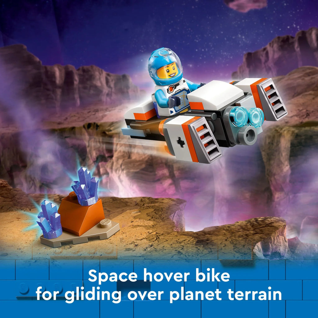 City Space Explorers Pack, Kids’ Space Toy Playset Bundle for Boys and Girls Aged 6 and Up, 3 Building Sets in 1 Box, Space Gift Mech Toy, Interstellar Spaceship, Hoverbike, 3 Minifigures, 60441