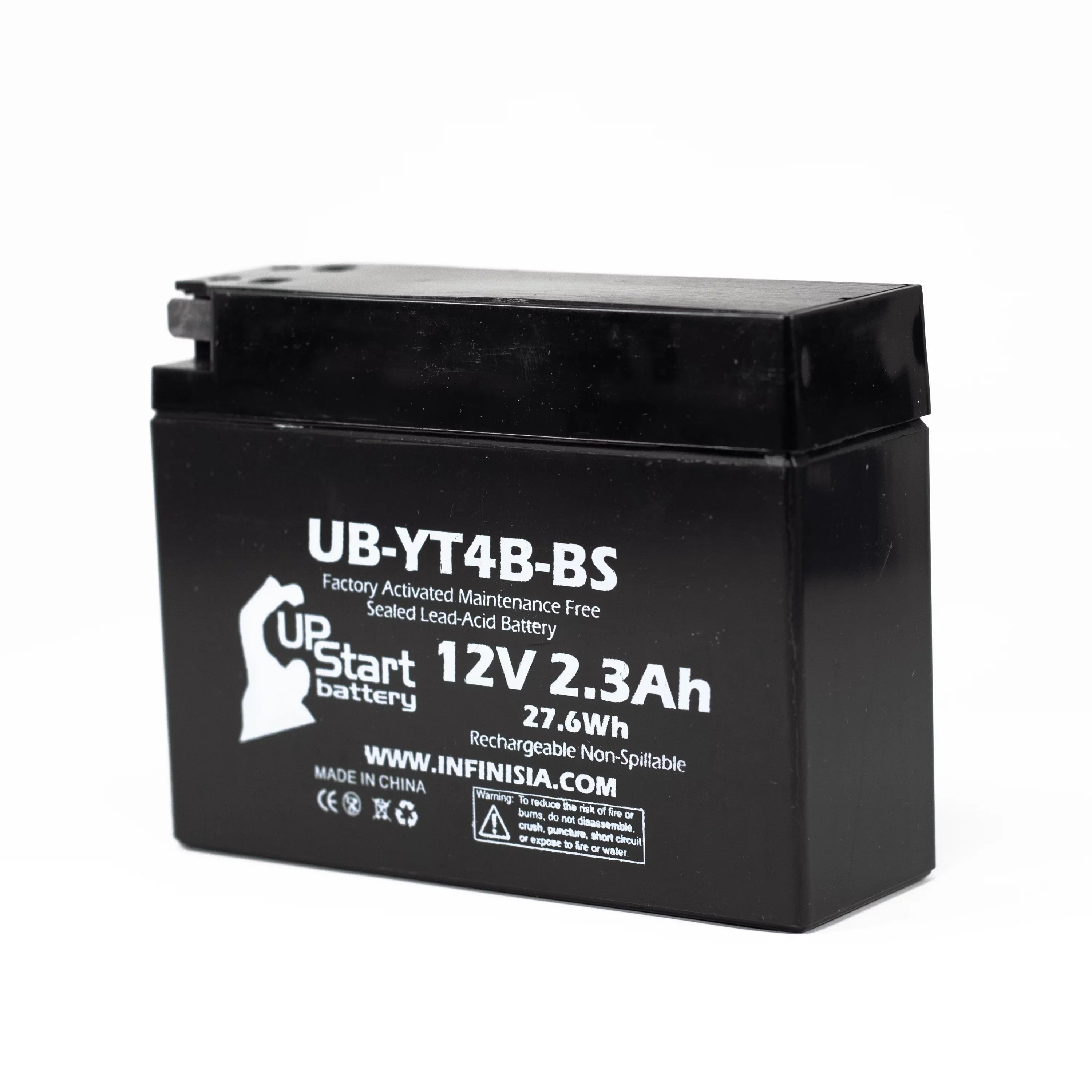 3-Pack UpStart Battery Replacement for 2012 Yamaha SR400 () 400CC Factory Activated, Maintenance Free, Motorcycle Battery - 12V, 2.3Ah, -YT4B-