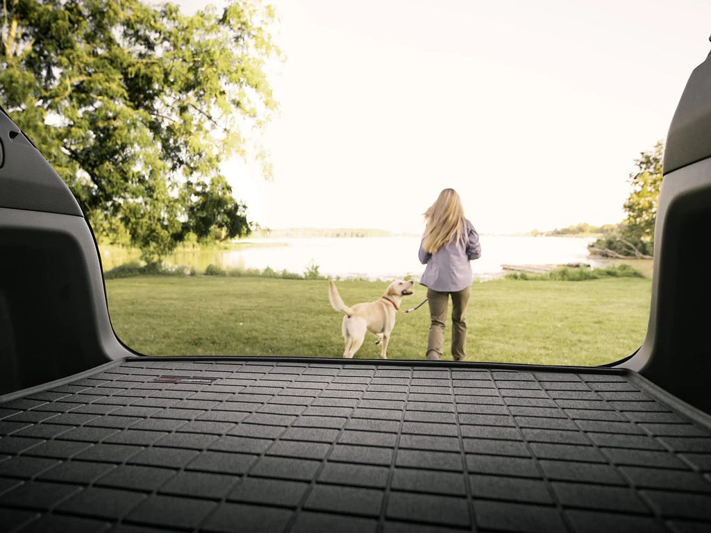 WeatherTech Cargo Trunk Liner with Bumper Protector compatible with 2011-2013 Toyota Highlander - Behind 2nd Row Seating With Bumper Protector, Grey