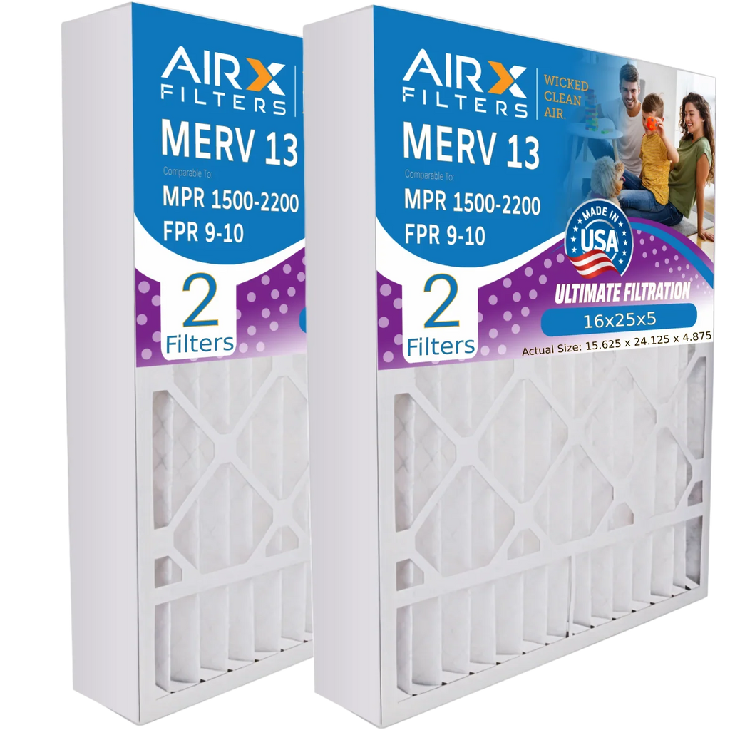 16x25x5 Air Filter  13 Comparable to  1500 - 2200 &  9 Compatible with ReservePro 4511 Premium  Made 16x25x5 Furnace Filter 2 Pack by     .